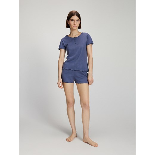 Reserved - Dwuczęściowa piżama - granatowy ze sklepu Reserved w kategorii Piżamy damskie - zdjęcie 169814117