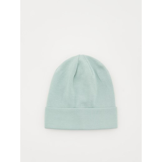 Reserved - Bawełniana czapka w prążek - zielony ze sklepu Reserved w kategorii Czapki dziecięce - zdjęcie 169814755