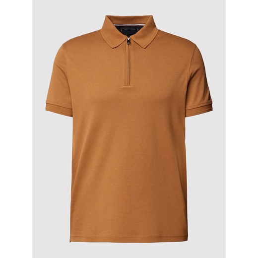 Koszulka polo o kroju slim fit z krótkim zamkiem błyskawicznym ze sklepu Peek&Cloppenburg  w kategorii T-shirty męskie - zdjęcie 169818135