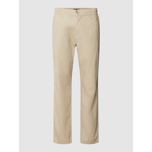 Spodnie o kroju regular fit z mieszanki lnu i bawełny z elastycznym pasem 33/34 Peek&Cloppenburg 