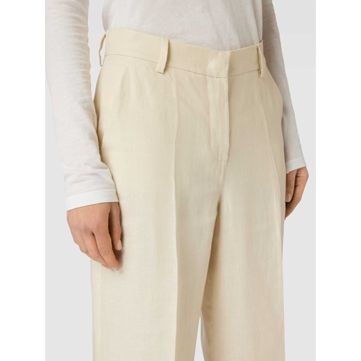 Spodnie lniane o kroju regular fit z szeroką nogawką model ‘MALIZIA’ 36 Peek&Cloppenburg 