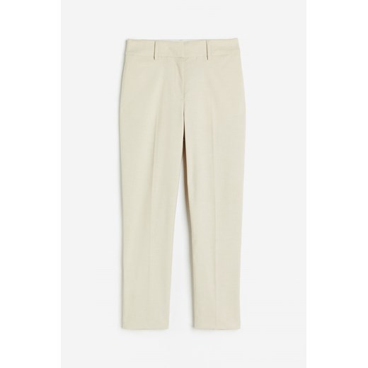 H & M - Spodnie cygaretki - Beżowy ze sklepu H&M w kategorii Spodnie damskie - zdjęcie 169819219