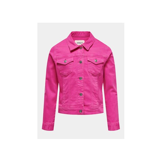 Kids ONLY Kurtka jeansowa Amazing 15246120 Różowy Regular Fit ze sklepu MODIVO w kategorii Kurtki dziewczęce - zdjęcie 169819786