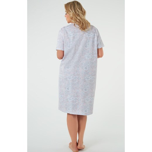 Koszula damska na krótki rękaw Candela, Kolor różowo-biały, Rozmiar M, Italian Fashion ze sklepu Intymna w kategorii Koszule nocne - zdjęcie 169819838