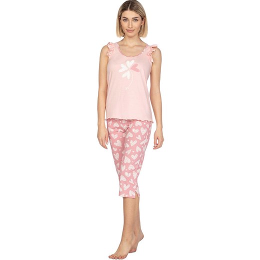 Bawełniana piżama damska różowa 658, Kolor różowy-wzór, Rozmiar M, Regina ze sklepu Intymna w kategorii Piżamy damskie - zdjęcie 169819926