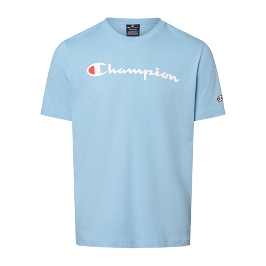 Champion Koszulka męska Mężczyźni Bawełna jasnoniebieski nadruk ze sklepu vangraaf w kategorii T-shirty męskie - zdjęcie 169820385