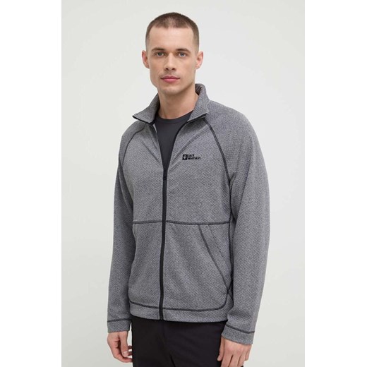 Jack Wolfskin bluza sportowa Fernweh kolor szary gładka 1711471 ze sklepu ANSWEAR.com w kategorii Bluzy męskie - zdjęcie 169821539