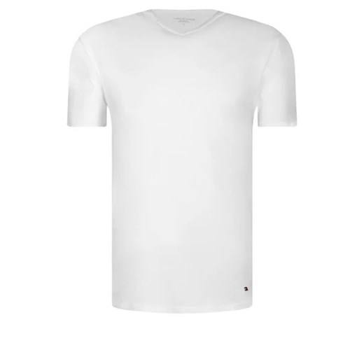 T-shirt męski biały Tommy Hilfiger z krótkimi rękawami casual 