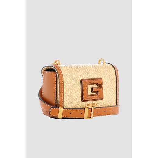GUESS Beżowa torebka Status Mini Xbody Guess outfit.pl promocja