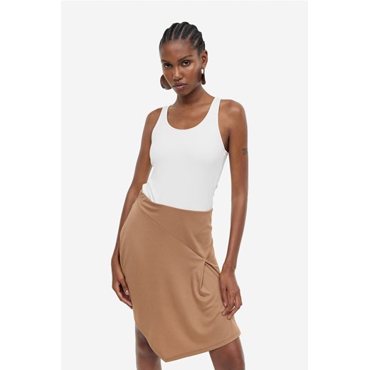 H & M - Asymetryczna spódnica - Beżowy ze sklepu H&M w kategorii Spódnice - zdjęcie 169834085