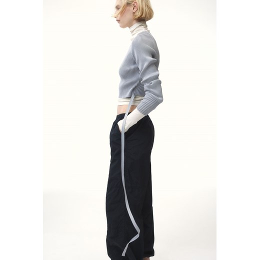 H & M - Nylonowe spodnie spadochronowe - Czarny ze sklepu H&M w kategorii Spodnie damskie - zdjęcie 169834235