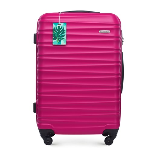 Średnia walizka z zawieszką różowa ze sklepu WITTCHEN w kategorii Walizki - zdjęcie 169836339