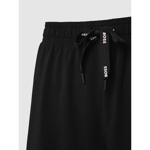 Szorty od piżamy o kroju regular fit z nadrukiem z logo Boss Black Women XL Peek&Cloppenburg 