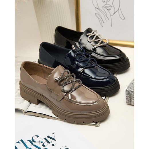 Royalfashion Lakierowane mokasyny damskie Celersa Royalfashion.pl 37 okazja royalfashion.pl