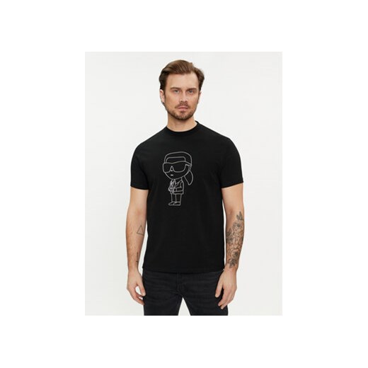 KARL LAGERFELD T-Shirt 755054 542221 Czarny Regular Fit ze sklepu MODIVO w kategorii T-shirty męskie - zdjęcie 169842608