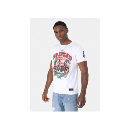 Brave Soul T-Shirt MTS-149PINUP Biały Straight Fit ze sklepu MODIVO w kategorii T-shirty męskie - zdjęcie 169842805