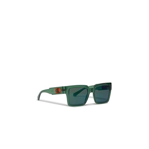 Calvin Klein Jeans Okulary przeciwsłoneczne CKJ23622S Zielony ze sklepu MODIVO w kategorii Okulary przeciwsłoneczne męskie - zdjęcie 169842838