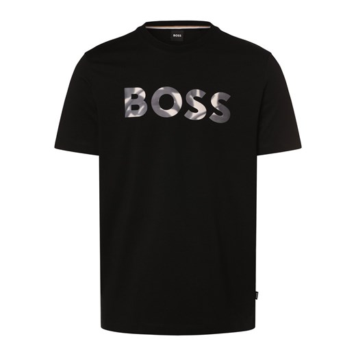 BOSS Koszulka męska - Thompson 15 Mężczyźni Bawełna czarny nadruk ze sklepu vangraaf w kategorii T-shirty męskie - zdjęcie 169843265
