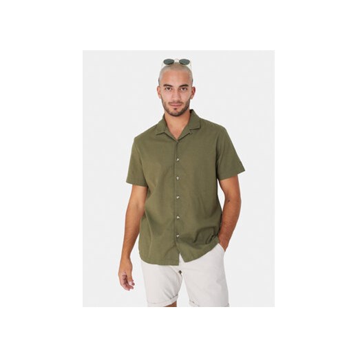Brave Soul Koszula MSH-48EUBANKB Khaki Straight Fit ze sklepu MODIVO w kategorii Koszule męskie - zdjęcie 169844127