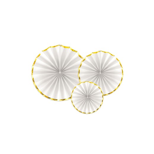 Białe rozety dekoracyjne ze złotyi brzegami ze sklepu 5.10.15 w kategorii Dekoracje ścienne - zdjęcie 169845607