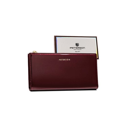Duży portfel damski fioletowy ze skóry ekologicznej - Peterson ze sklepu 5.10.15 w kategorii Portfele damskie - zdjęcie 169845695