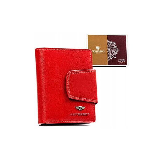 Skórzany portfel damski na zatrzask - Peterson ze sklepu 5.10.15 w kategorii Portfele damskie - zdjęcie 169845788