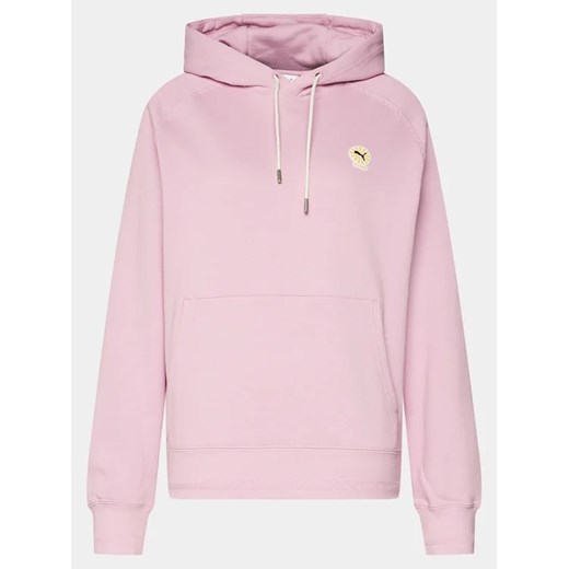 Puma Bluza Unisex PALOMO 538798 Różowy Relaxed Fit Puma XL wyprzedaż MODIVO