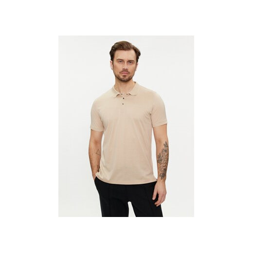 KARL LAGERFELD Polo 745000 542200 Beżowy Regular Fit ze sklepu MODIVO w kategorii T-shirty męskie - zdjęcie 169846689