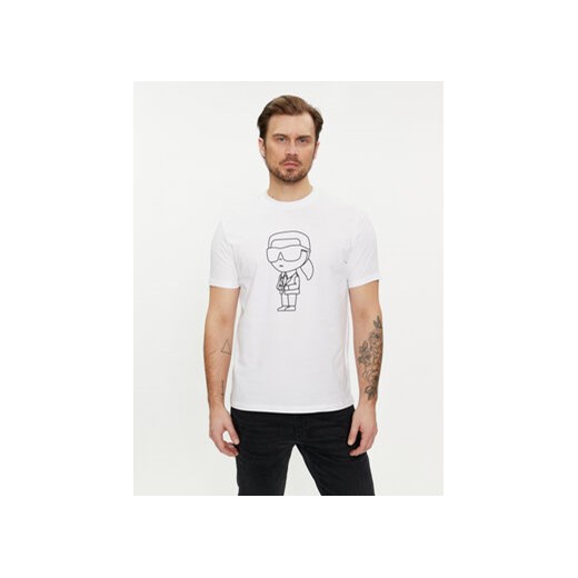 KARL LAGERFELD T-Shirt 755054 542221 Biały Regular Fit ze sklepu MODIVO w kategorii T-shirty męskie - zdjęcie 169846816