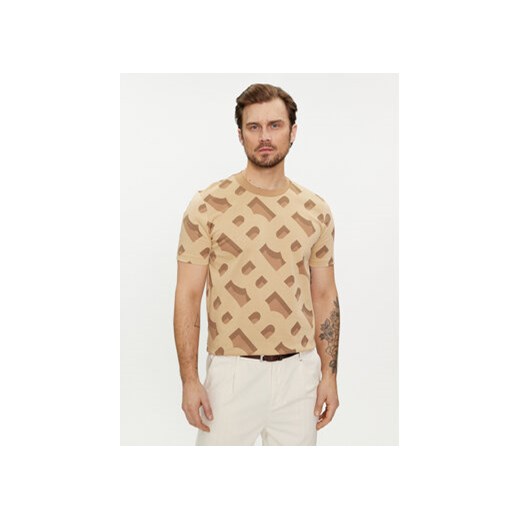 Boss T-Shirt Tiburt 419 50504100 Beżowy Regular Fit ze sklepu MODIVO w kategorii T-shirty męskie - zdjęcie 169846898