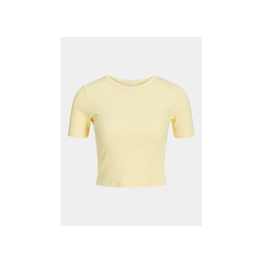 JJXX T-Shirt Florie 12217164 Żółty Slim Fit ze sklepu MODIVO w kategorii Bluzki damskie - zdjęcie 169846907