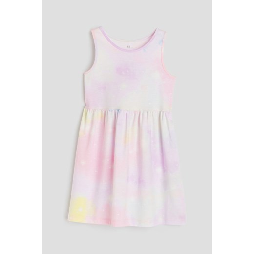 H & M - Bawełniana sukienka we wzory - Fioletowy ze sklepu H&M w kategorii Sukienki dziewczęce - zdjęcie 169849217