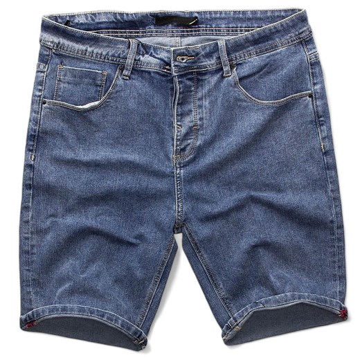 Krótkie męskie spodenki jeansowe denim Recea ze sklepu Recea.pl w kategorii Spodenki męskie - zdjęcie 169849329