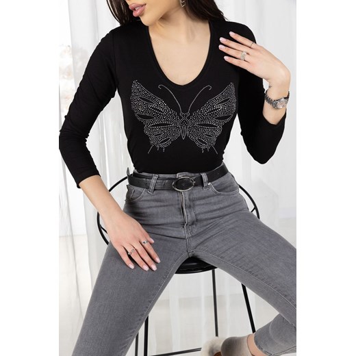 Bluzka MARIESA BLACK ze sklepu Ivet Shop w kategorii Bluzki damskie - zdjęcie 169850055