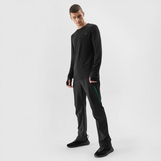 Męski longsleeve basic 4F 4FAW23TLONM154 - czarny XXL wyprzedaż Sportstylestory.com