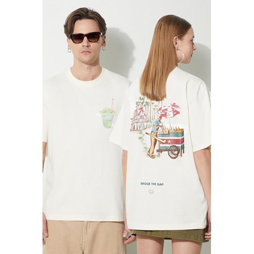 Filling Pieces t-shirt bawełniany Ice Vendor kolor beżowy z nadrukiem 74434019936 ze sklepu PRM w kategorii T-shirty męskie - zdjęcie 169850588
