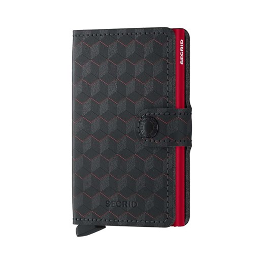 Secrid portfel skórzany Optical Black-Red kolor czarny ze sklepu PRM w kategorii Portfele damskie - zdjęcie 169850738