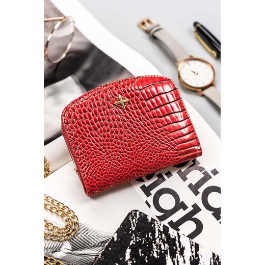 Portfel-portmonetka damska czerwona ze skóry ekologicznej - Milano Design ze sklepu 5.10.15 w kategorii Portfele damskie - zdjęcie 169851747