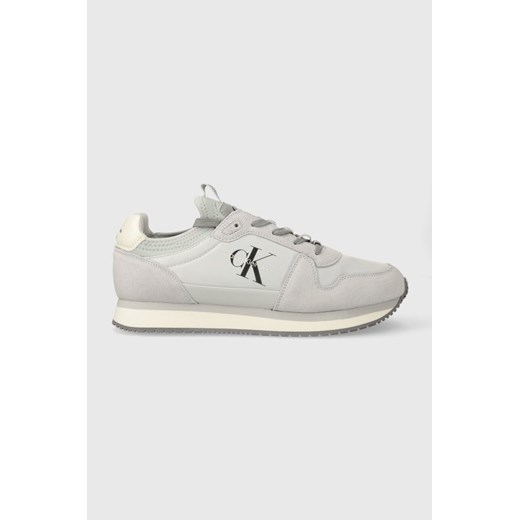 Calvin Klein Jeans sneakersy RUNNER SOCK LACEUP NY-LTH kolor czarny YM0YM00553 ze sklepu ANSWEAR.com w kategorii Buty sportowe męskie - zdjęcie 169851938
