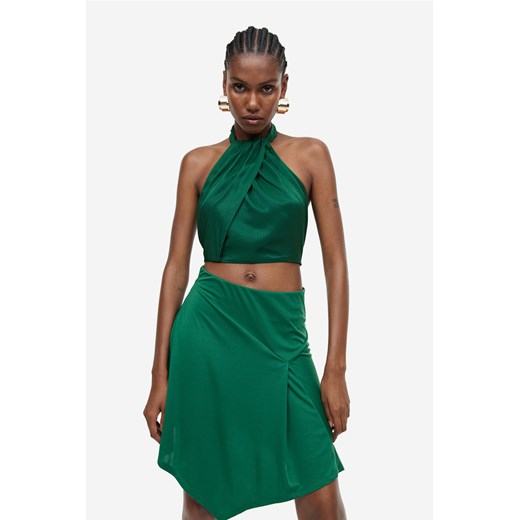 H & M - Asymetryczna spódnica - Zielony ze sklepu H&M w kategorii Spódnice - zdjęcie 169853105