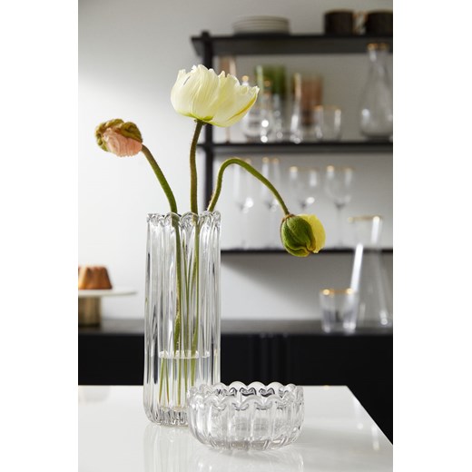 H & M - Wysoki wazon szklany - Biały ze sklepu H&M w kategorii Wazony - zdjęcie 169853166