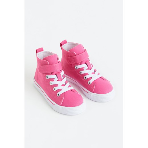 H & M - Płócienne buty sportowe do kostki - Różowy H & M 26 H&M