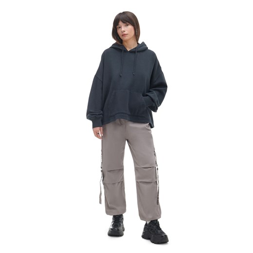 Cropp - Czarna bluza oversize z kapturem - czarny ze sklepu Cropp w kategorii Bluzy damskie - zdjęcie 169854929