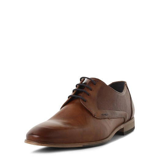 Lloyd Męskie skórzane buty sznurowane - Galant Mężczyźni skóra czekoladowy jednolity ze sklepu vangraaf w kategorii Buty eleganckie męskie - zdjęcie 169854958