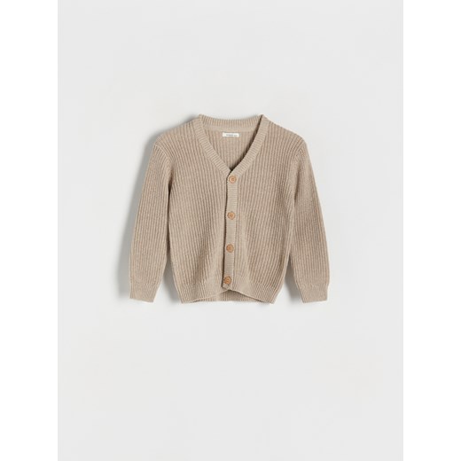 Reserved - Strukturalny kardigan - beżowy ze sklepu Reserved w kategorii Swetry dziewczęce - zdjęcie 169857177