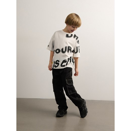 Reserved - T-shirt oversize - złamana biel Reserved 164 (13 lat) Reserved