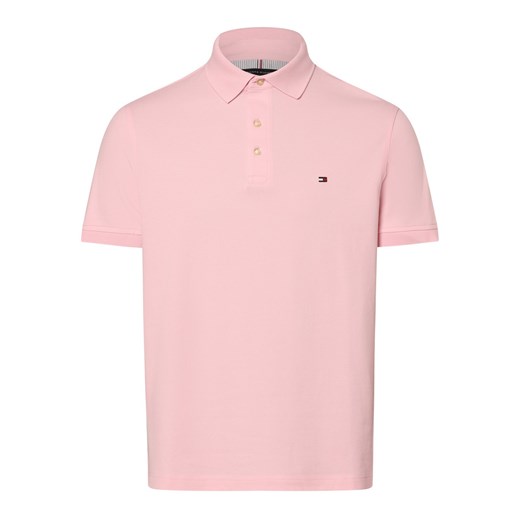Tommy Hilfiger Męska koszulka polo Mężczyźni Bawełna różowy jednolity ze sklepu vangraaf w kategorii T-shirty męskie - zdjęcie 169858325