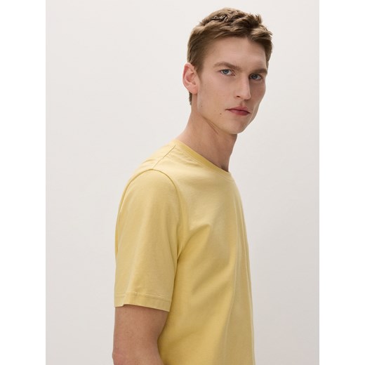Reserved - Bawełniany t-shirt regular - żółty Reserved XL Reserved