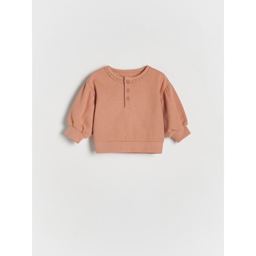 Reserved - Bawełniana bluza - miedziany ze sklepu Reserved w kategorii Bluzy i swetry - zdjęcie 169858805