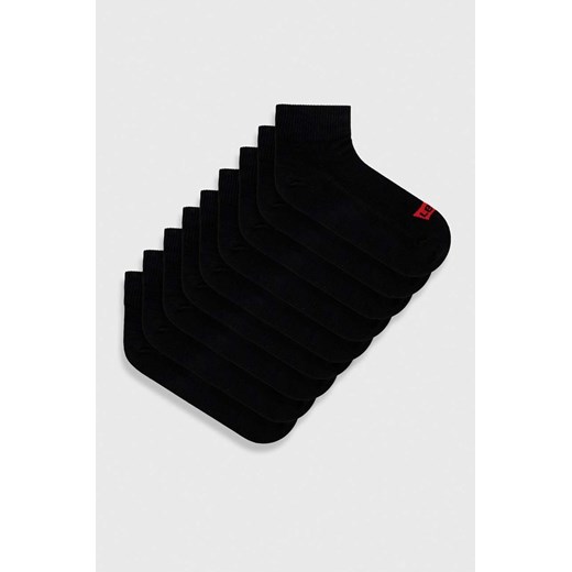 Levi&apos;s skarpetki 9-pack kolor czarny ze sklepu ANSWEAR.com w kategorii Skarpetki damskie - zdjęcie 169859045